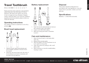 Manual Asaklitt 34-3080 Electric Toothbrush