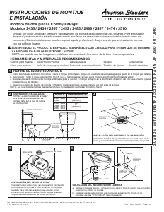 Manual de uso American Standard 2436 Colony FitRight Inodoro