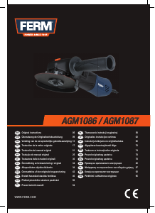 Handleiding FERM AGM1087 Haakse slijpmachine
