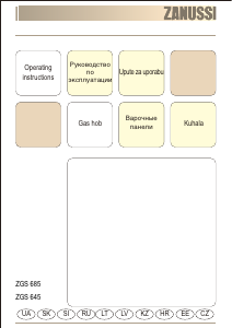 Руководство Zanussi ZGS645TX Варочная поверхность
