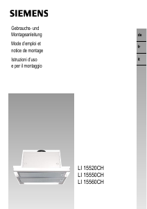 Manuale Siemens LI15520CH Cappa da cucina