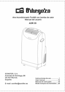 Manual de uso Orbegozo ADR 35 Aire acondicionado