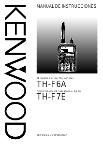 Manual de uso Kenwood TH-F7E Walkie talkie