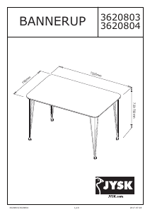 Käyttöohje JYSK Bannerup (76x120x73) Ruokapöytä