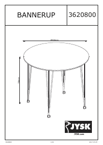 Návod JYSK Bannerup (Ø90) Jedálenský stôl