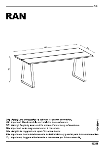 说明书 JYSKSvalbard (95x200x75)餐桌
