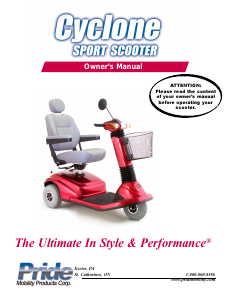 Manual Pride Cyclone Mobility Scooter