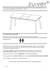 Instrukcja Zuiver Glimps Stół