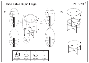 Manual Zuiver Cupid XXL Măsuţă de cafea