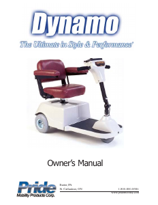 Manual Pride Dynamo Mobility Scooter