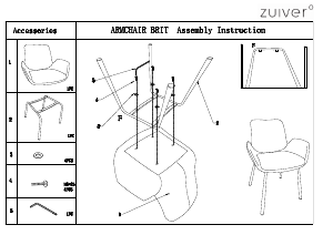 Hướng dẫn sử dụng Zuiver Brit Ghế