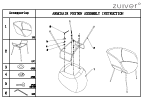 Mode d’emploi Zuiver Feston Chaise