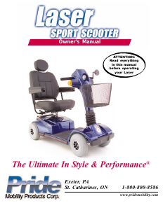 Manual Pride Laser Mobility Scooter