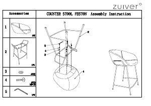 Manual Zuiver Feston Scaun bar