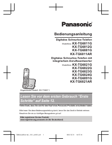 Εγχειρίδιο Panasonic KX-TG6821G Ασύρματο τηλέφωνο