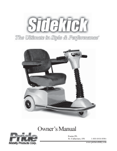 Handleiding Pride Sidekick Scootmobiel