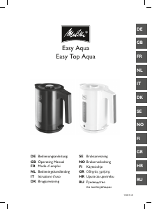 Brugsanvisning Melitta Easy Aqua Elkedel