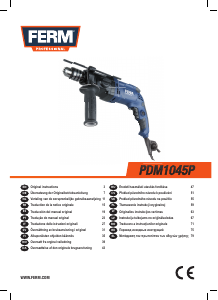 Brugsanvisning FERM PDM1045P Bore-skruemaskine