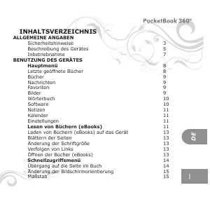 Bedienungsanleitung PocketBook 360 E-reader