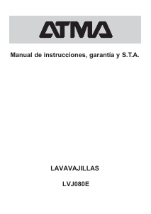 Manual de uso Atma LVJ080E Lavavajillas