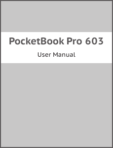 Manual PocketBook Pro 603 E-Reader