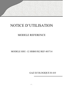 Mode d’emploi Airton HSU 12 RHE03/R2 Climatiseur