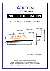Mode d’emploi Airton TCA 21I2HA Climatiseur