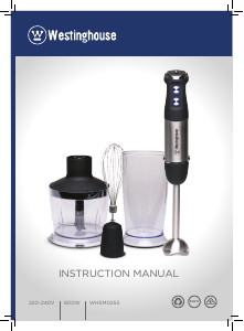 Manual Westinghouse WHSM02SS Hand Blender