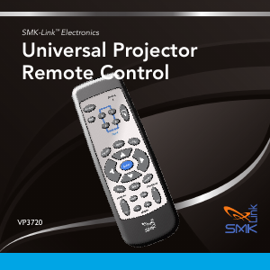 Manual SMK-Link VP3720 Remote Control