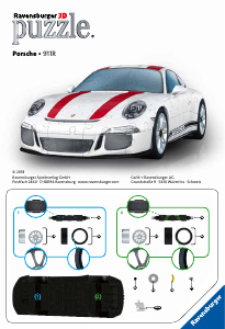 説明書 Ravensburger Porsche 911R 3Dパズル