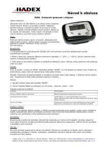 Manuál Hadex R284 Krokoměr