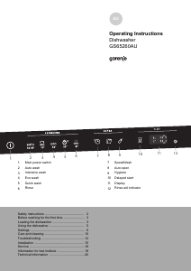 Manual Gorenje GS65260WAU Dishwasher