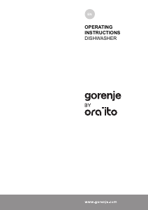 Manual Gorenje GV60ORAB Dishwasher