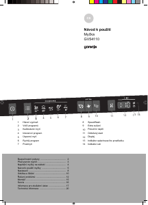 Manuál Gorenje GV54110 Myčka na nádobí