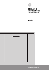 Handleiding Gorenje GV65160XXLCUS Vaatwasser