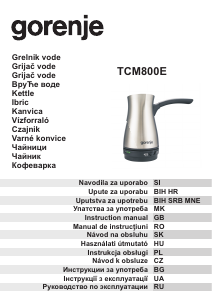 Manuál Gorenje TCM800E Kávovar