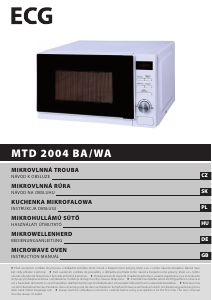 Manuál ECG MTD 2004 BA Mikrovlnná trouba