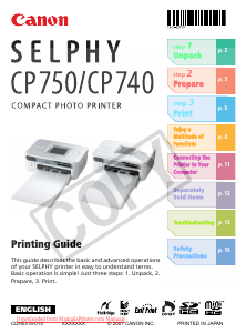 Manual Canon Selphy CP740 Printer