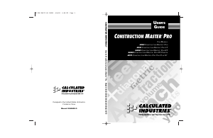 Manual Calculated Industries 44065 Construction Master Pro DT Printing Calculator