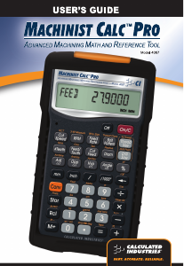 Manual Calculated Industries 4087 Machinist Calc Pro Calculator