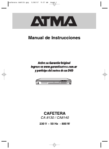 Manual de uso Atma CA8130 Máquina de café