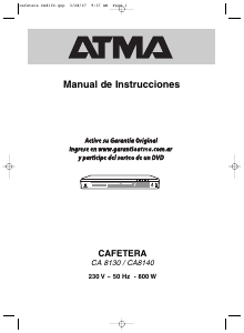 Manual de uso Atma CA8140 Máquina de café