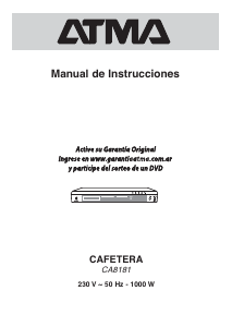 Manual de uso Atma CA8181 Máquina de café