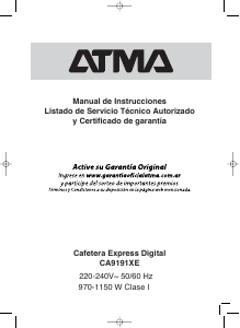 Manual de uso Atma CA9191XE Máquina de café