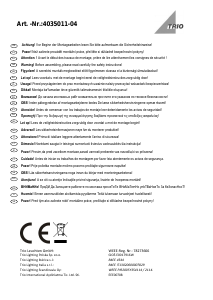 Manual Trio 4035011-04 Icaro Candeeiro