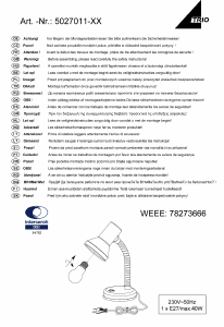 Manuale Trio 5027011-17 Pronto Lampada