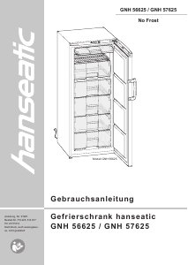 Bedienungsanleitung Hanseatic GNH 57625 Gefrierschrank