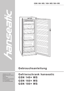 Bedienungsanleitung Hanseatic GSN 160+ WS Gefrierschrank