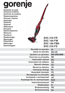 Instrukcja Gorenje SVC144FBK Odkurzacz