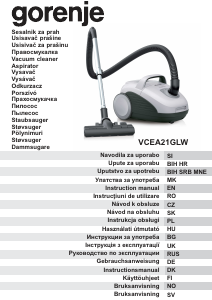 Bruksanvisning Gorenje VCEA21GLW Dammsugare